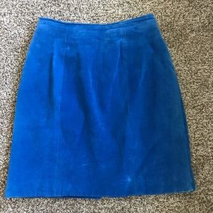 Vintage Wilson’s Leather Blue Mini Skirt
